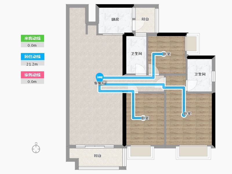 广东省-梅州市-艺展·熙园-94.83-户型库-动静线