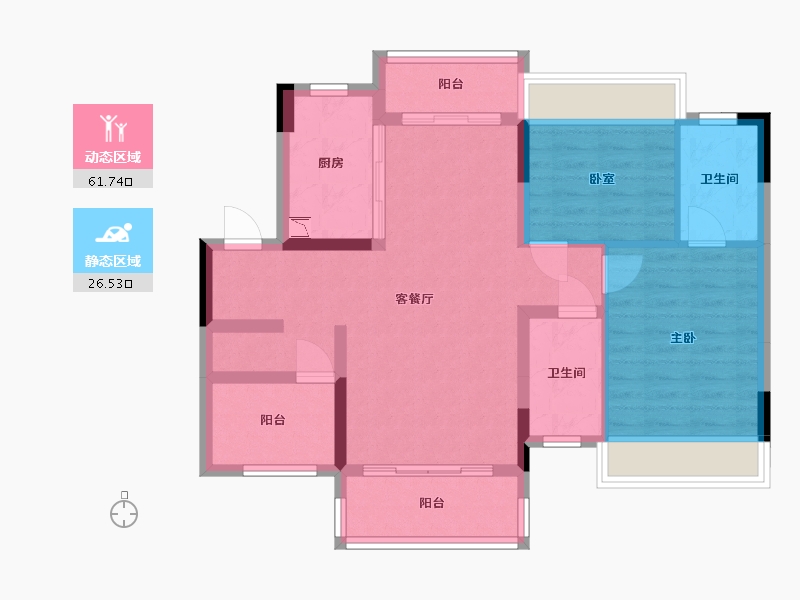 广东省-广州市-中荟城-78.09-户型库-动静分区