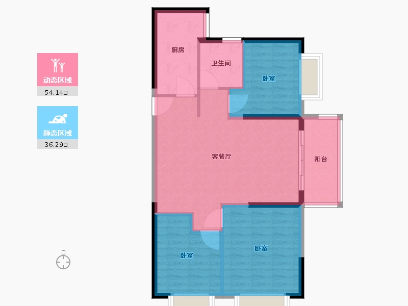 江苏省-镇江市-紫东恒大文化旅游城-82.00-户型库-动静分区