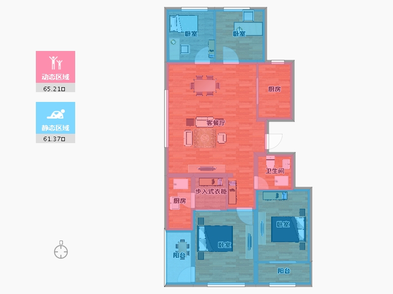 安徽省-黄山市-金瓯徽府-114.00-户型库-动静分区