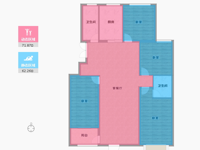 山东省-潍坊市-恒信君悦世家-122.99-户型库-动静分区