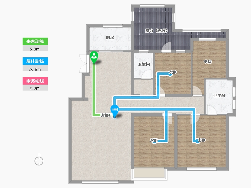 吉林省-长春市-高新君園-141.89-户型库-动静线