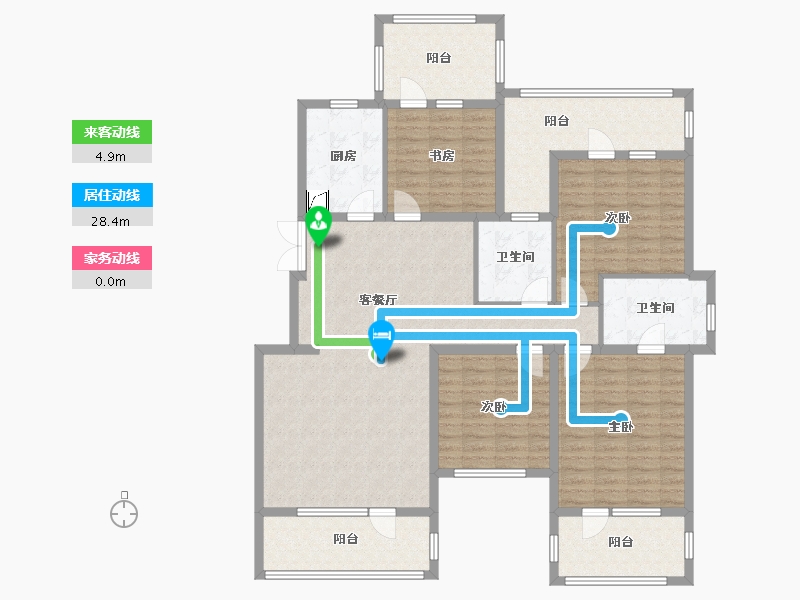 吉林省-长春市-高新君園-149.76-户型库-动静线