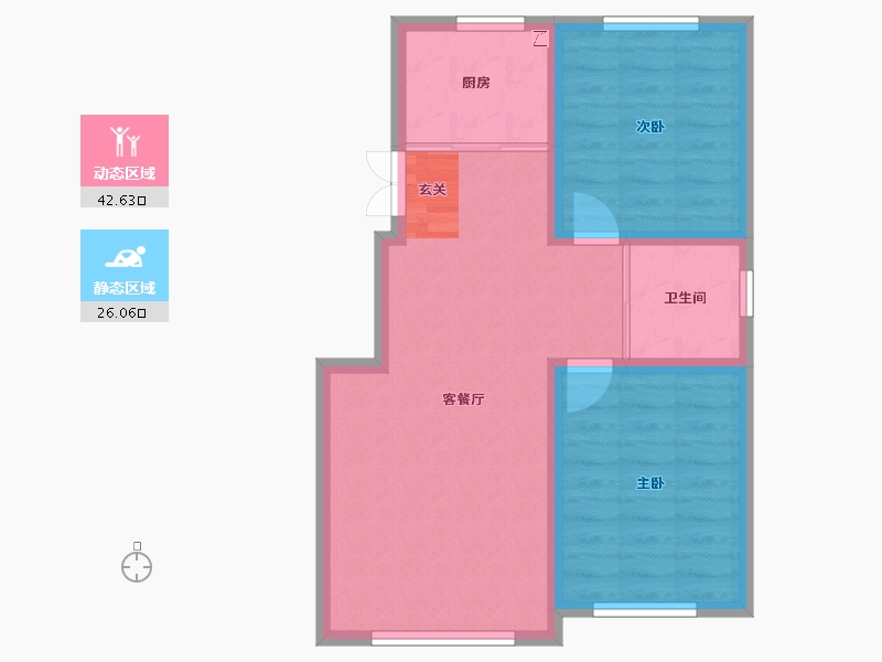 吉林省-长春市-米澜国际-61.68-户型库-动静分区