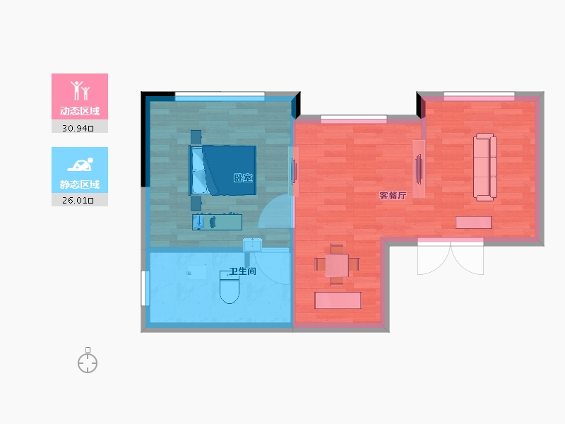 安徽省-黄山市-翼天壹号院-52.00-户型库-动静分区