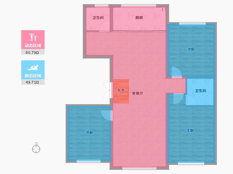 吉林省-长春市-米澜国际-100.14-户型库-动静分区