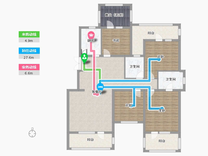 吉林省-长春市-高新君園-149.01-户型库-动静线