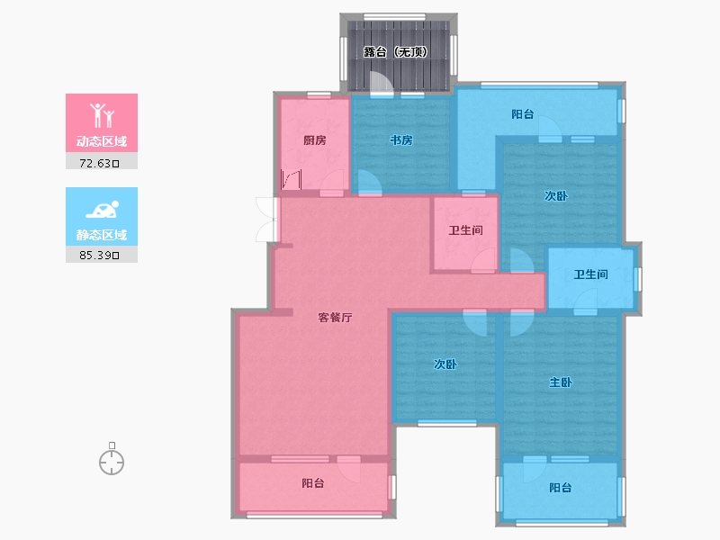 吉林省-长春市-高新君園-149.01-户型库-动静分区