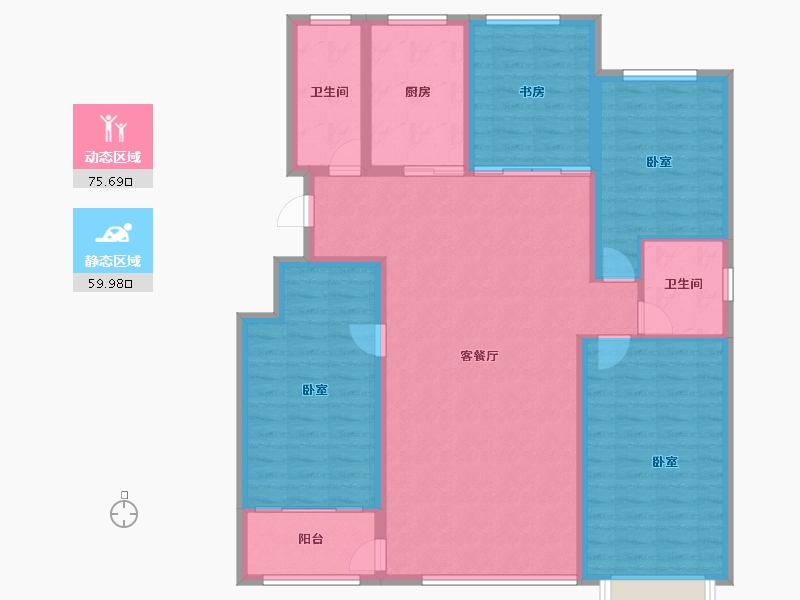 山东省-潍坊市-恒信君悦世家-123.00-户型库-动静分区