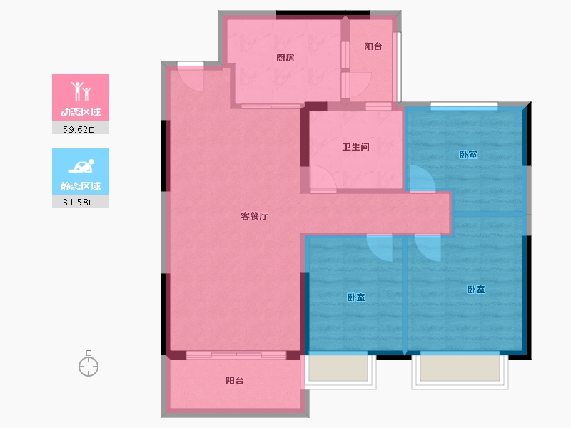 江苏省-镇江市-紫东恒大文化旅游城-82.00-户型库-动静分区