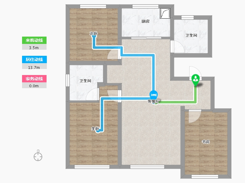 吉林省-长春市-国信净月府-82.43-户型库-动静线