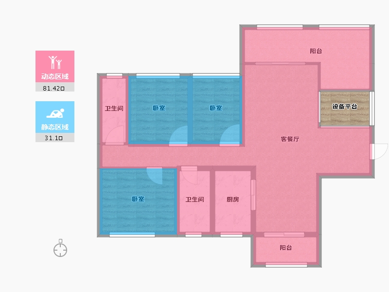 广东省-汕头市-御海天韵雅园-103.99-户型库-动静分区