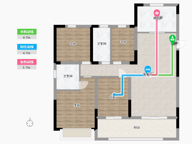 山东省-青岛市-鑫源珺府-102.40-户型库-动静线