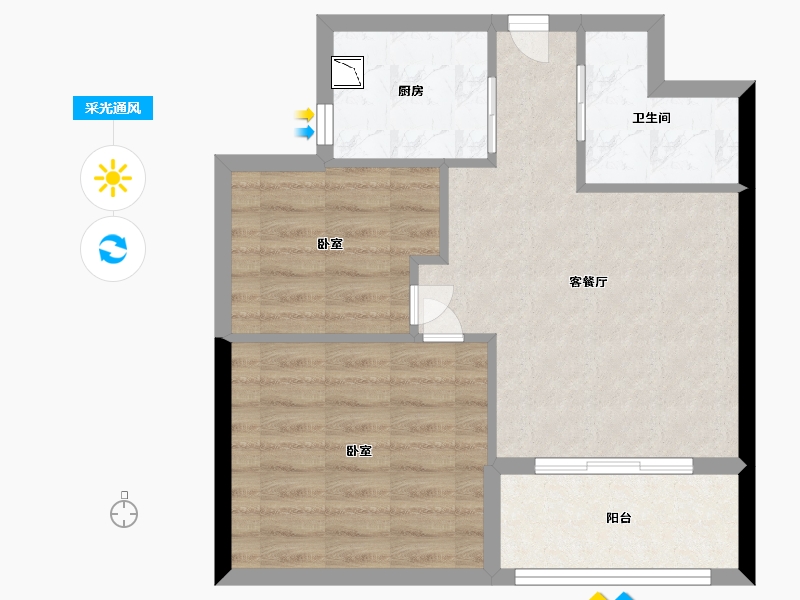 广东省-深圳市-中洲滨海商业中心-53.01-户型库-采光通风