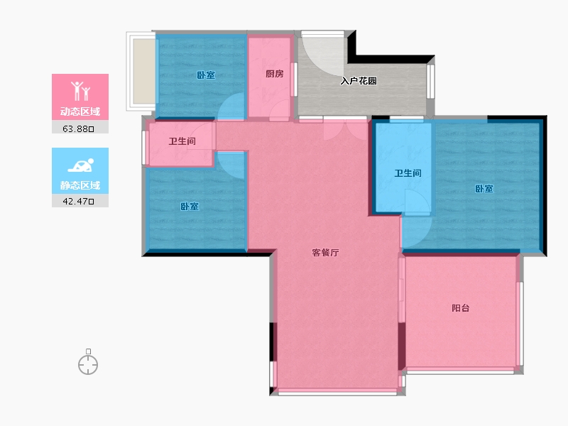 广东省-广州市-广州颐和盛世-106.00-户型库-动静分区