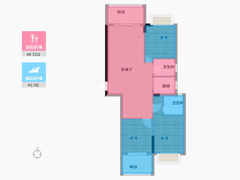 广东省-汕头市-国瑞四季园-78.67-户型库-动静分区