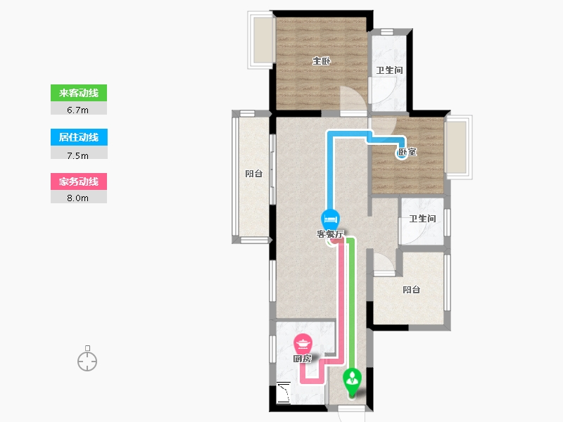 广东省-广州市-金地艺境天成-84.01-户型库-动静线