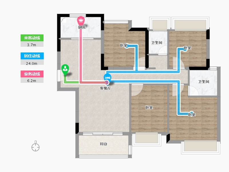 广东省-江门市-大华博富御潭江-96.00-户型库-动静线