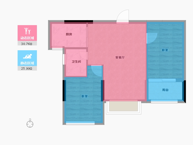 广东省-汕头市-国瑞四季园-51.00-户型库-动静分区