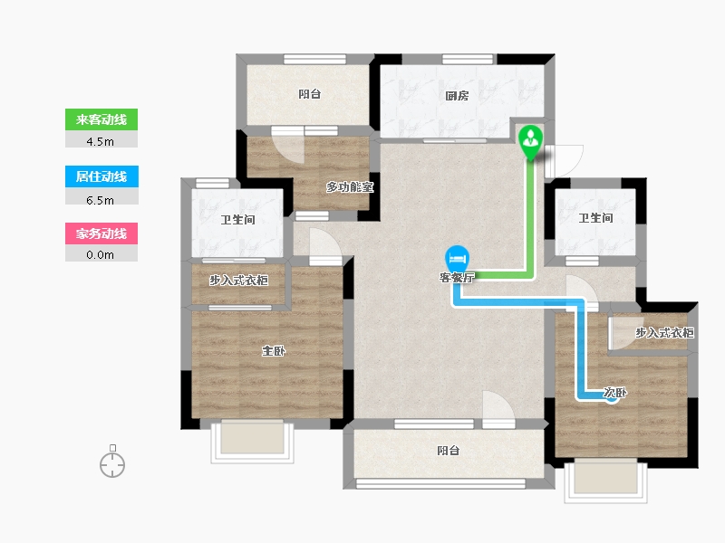 山东省-青岛市-未来星城-88.00-户型库-动静线