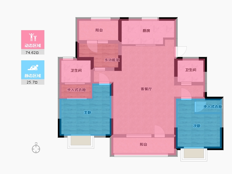 山东省-青岛市-未来星城-88.00-户型库-动静分区