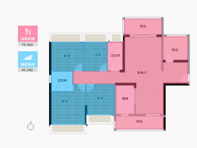 广东省-湛江市-裕达豪庭-110.04-户型库-动静分区