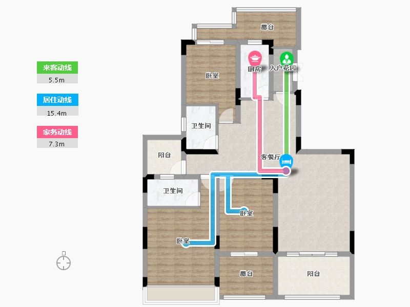 广东省-佛山市-恒大郦湖城-123.87-户型库-动静线