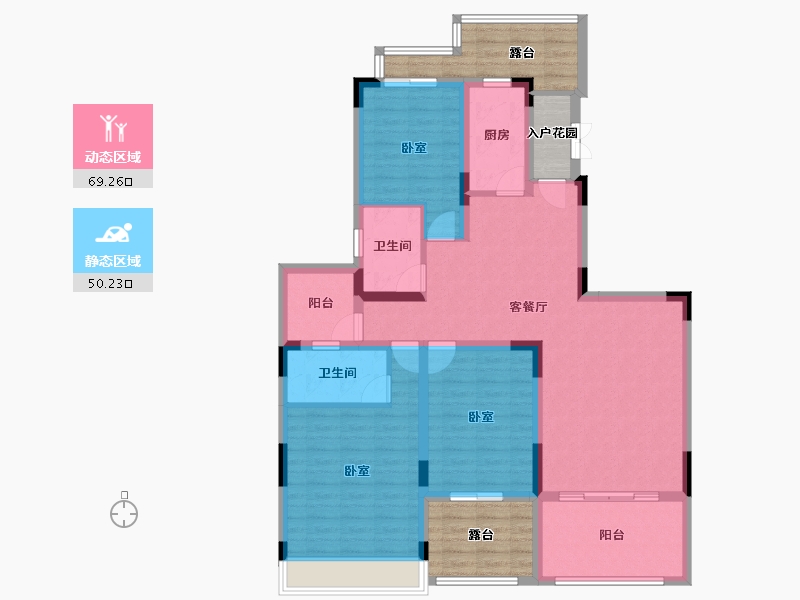 广东省-佛山市-恒大郦湖城-123.87-户型库-动静分区