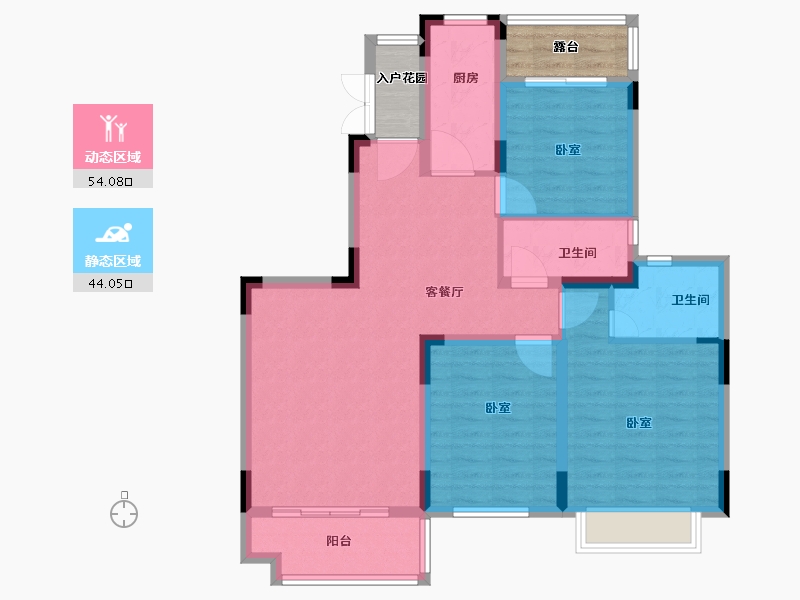 广东省-佛山市-恒大郦湖城-94.00-户型库-动静分区