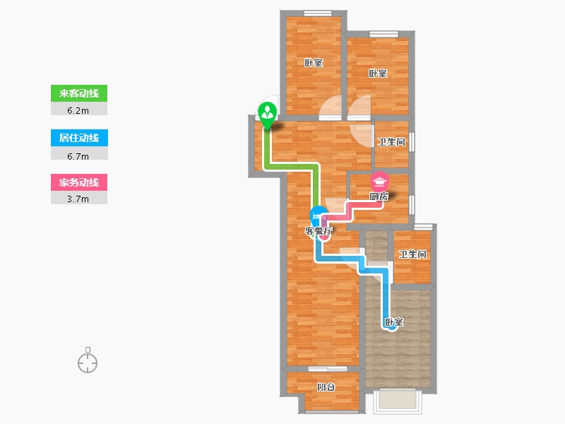 河南省-郑州市-郑州孔雀城星河府-80.00-户型库-动静线