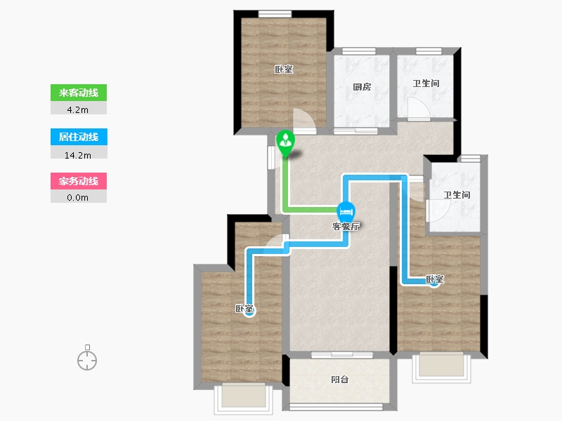 河南省-郑州市-锦荣米兰小镇-86.01-户型库-动静线