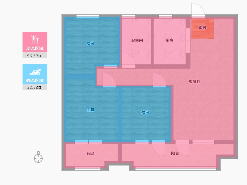 山东省-青岛市-金地格林美景-78.10-户型库-动静分区