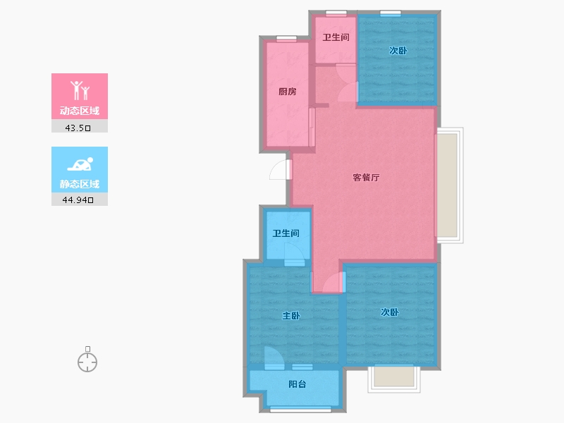 山东省-青岛市-金悦相府-78.40-户型库-动静分区