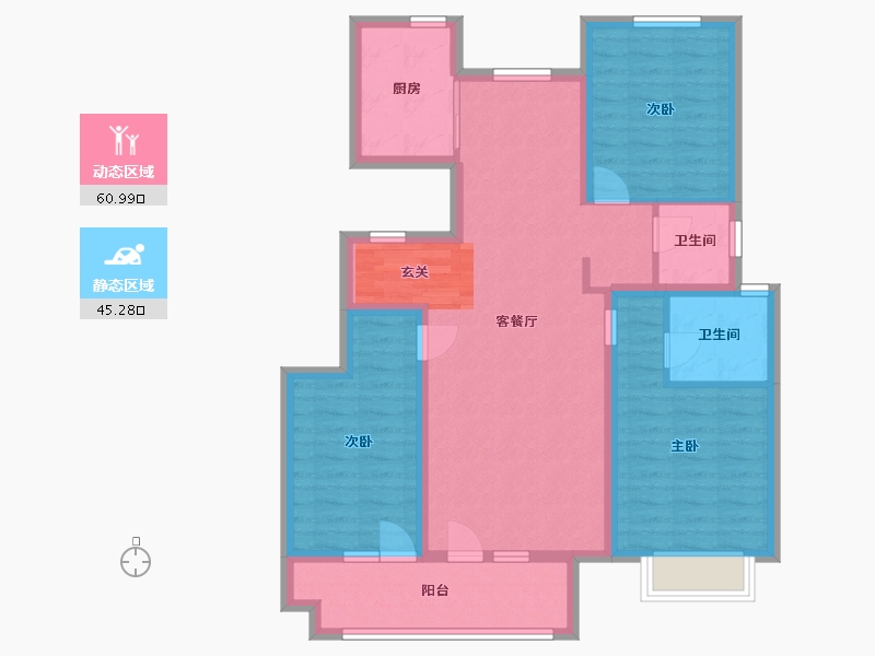 山东省-青岛市-金悦相府-94.40-户型库-动静分区