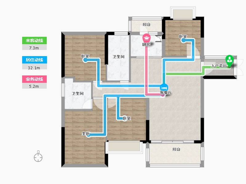 广东省-广州市-大宏锦绣-113.00-户型库-动静线