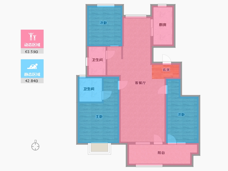 山东省-青岛市-金悦相府-94.40-户型库-动静分区