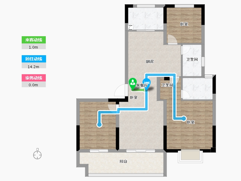 安徽省-宣城市-祥生云境-94.00-户型库-动静线