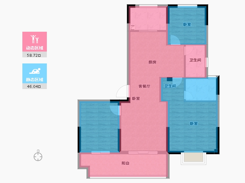 安徽省-宣城市-祥生云境-94.00-户型库-动静分区