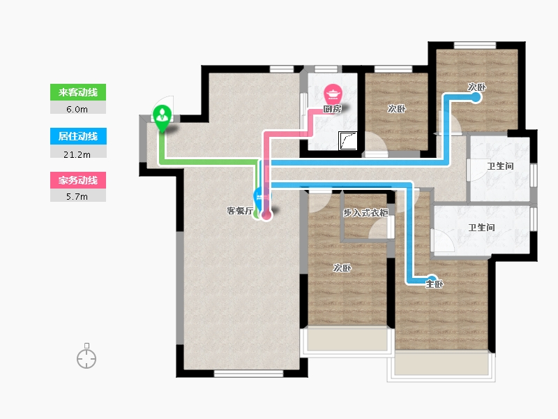 吉林省-长春市-高新君園-101.51-户型库-动静线