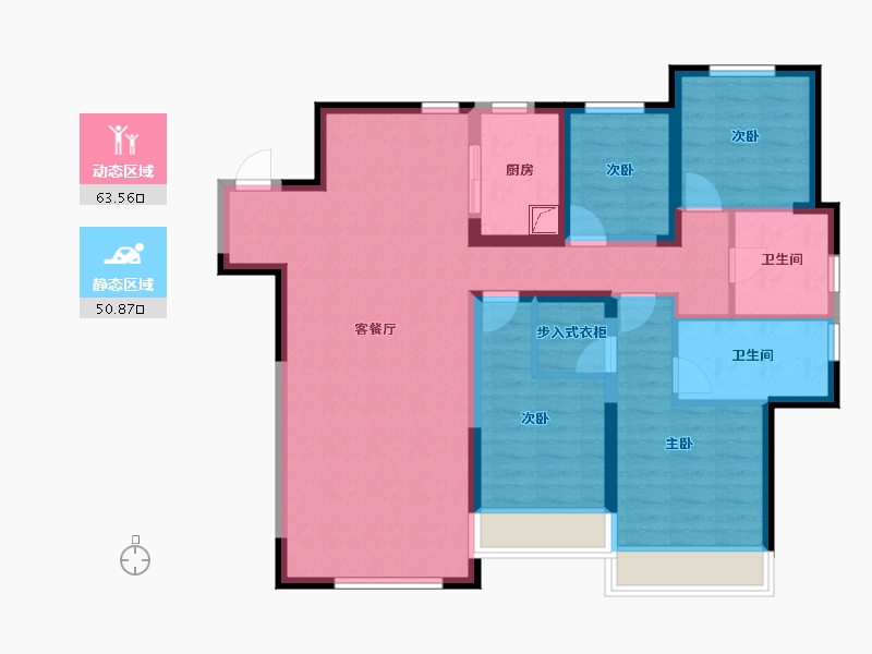 吉林省-长春市-高新君園-101.51-户型库-动静分区