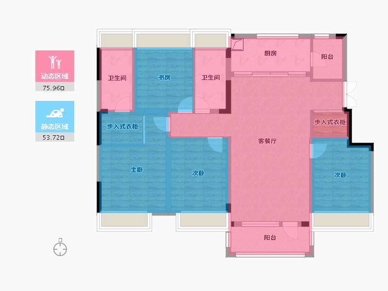 吉林省-长春市-华润置地长安里-115.58-户型库-动静分区