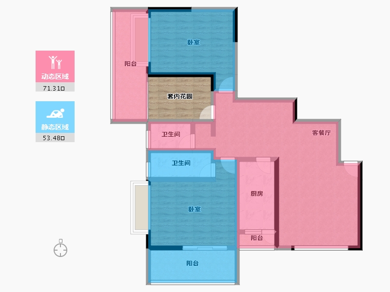 湖南省-长沙市-华韵城市海岸二期-118.81-户型库-动静分区