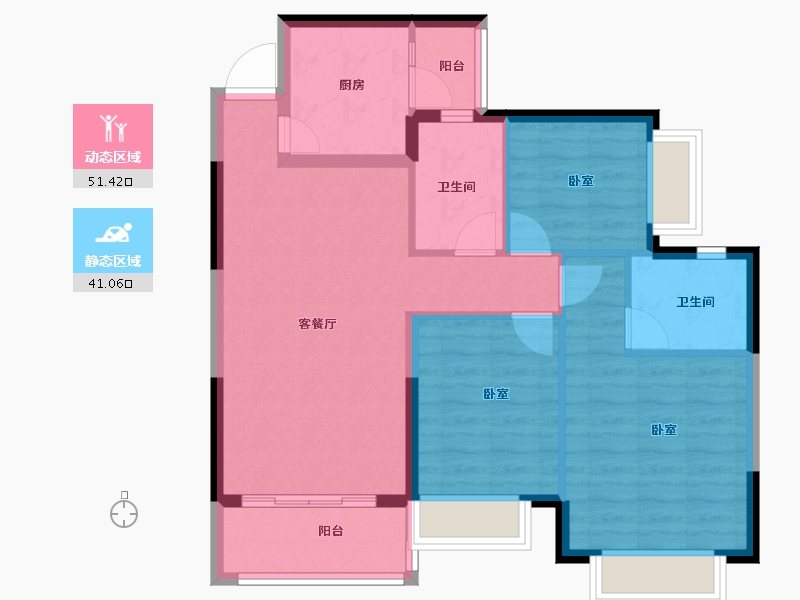 广东省-佛山市-恒大郦湖城-83.01-户型库-动静分区