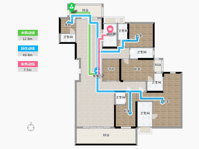 广东省-梅州市-艺展·熙园-236.07-户型库-动静线