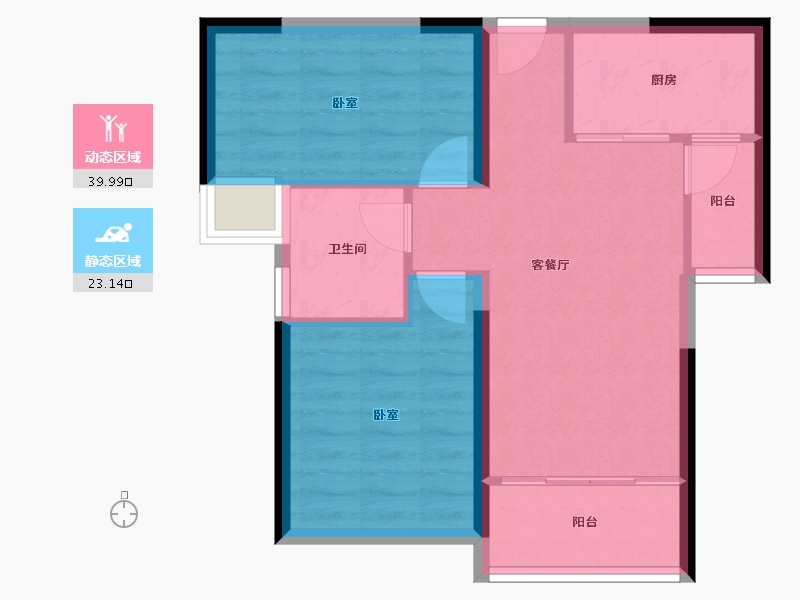 广东省-珠海市-钰海国际广场-56.35-户型库-动静分区