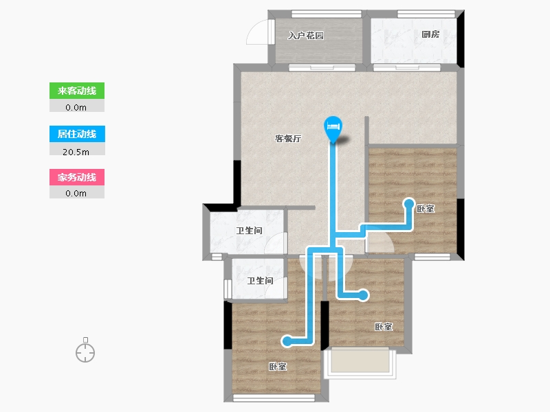 广东省-汕头市-国瑞四季园-73.59-户型库-动静线