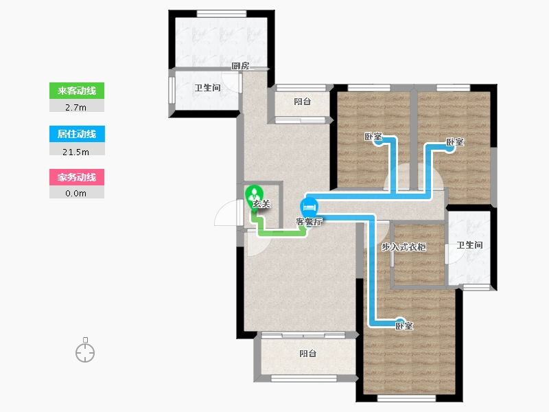 湖南省-长沙市-和顺·洋湖壹号-90.01-户型库-动静线