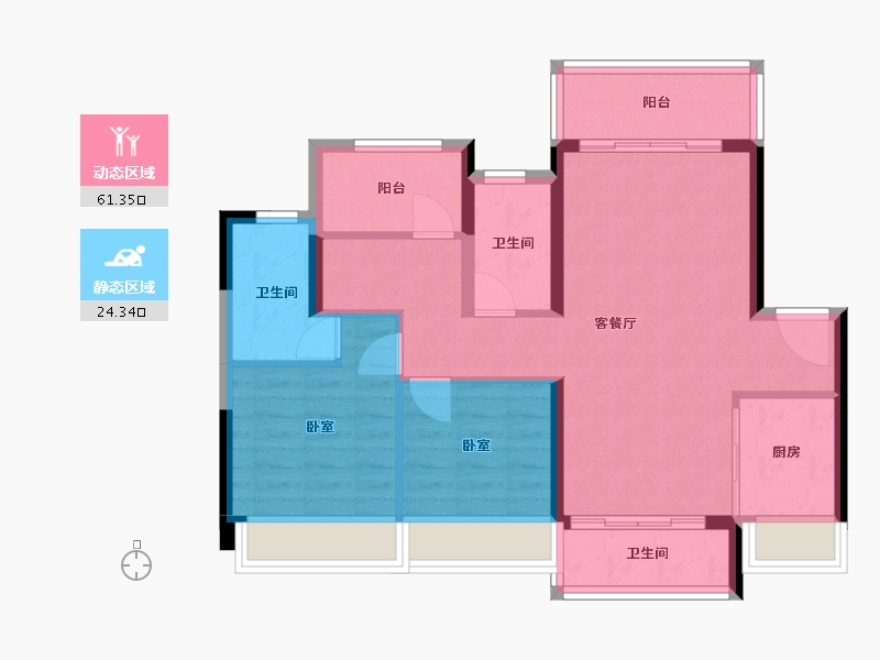 广东省-广州市-中荟城-76.42-户型库-动静分区