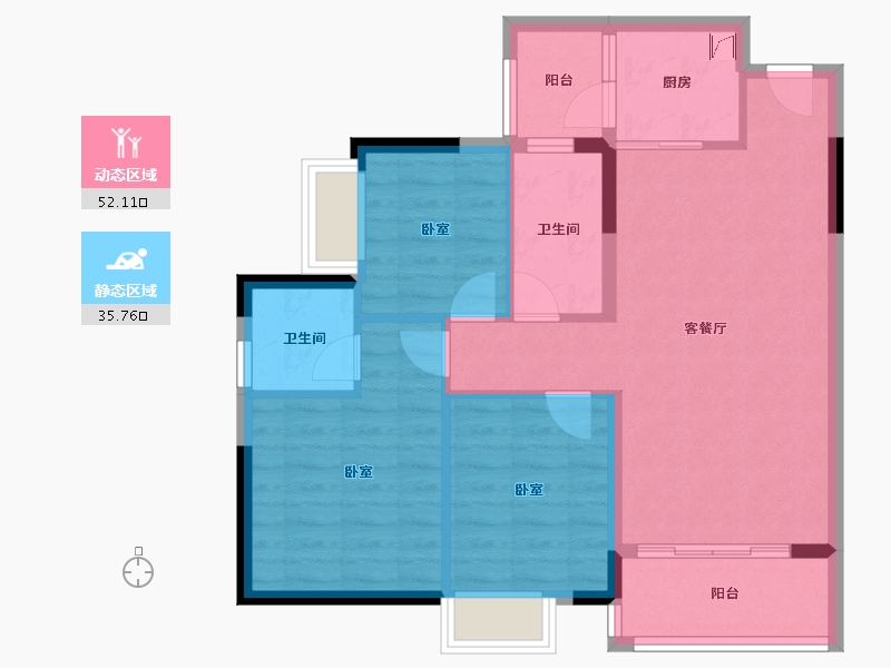 广东省-惠州市-海伦堡海伦虹-78.64-户型库-动静分区