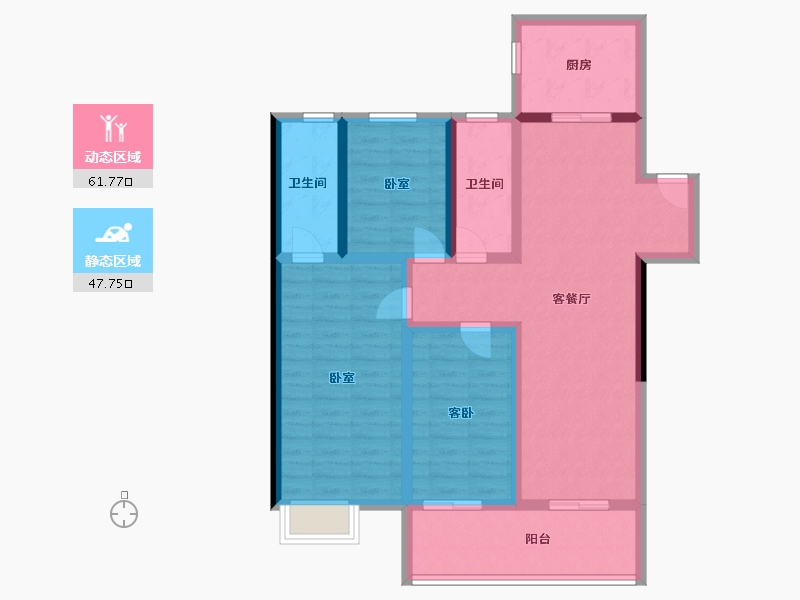 河南省-郑州市-中昂·玉棠府-97.01-户型库-动静分区